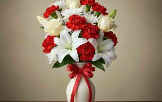 Memorial Day Flowers with Roses, Carnations and Chrysanthemums